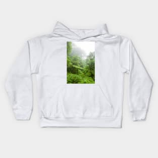 Misty rainforest in Monteverde cloud forest reserve Kids Hoodie